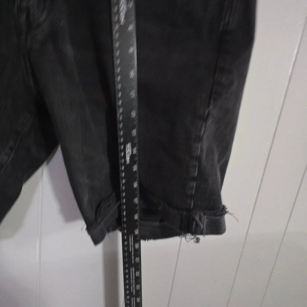 Gap Denim Shorts Mens 38 Black Raw‎ Hem Frayed Casual Jean Shorts